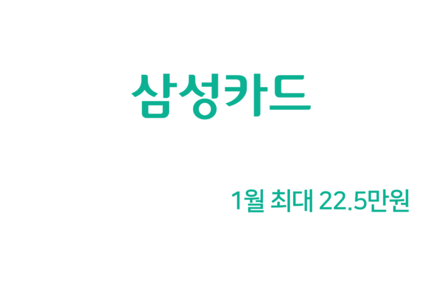 1월 삼성카드 캐시백 최대 22.5만원 (LINK PLUS)