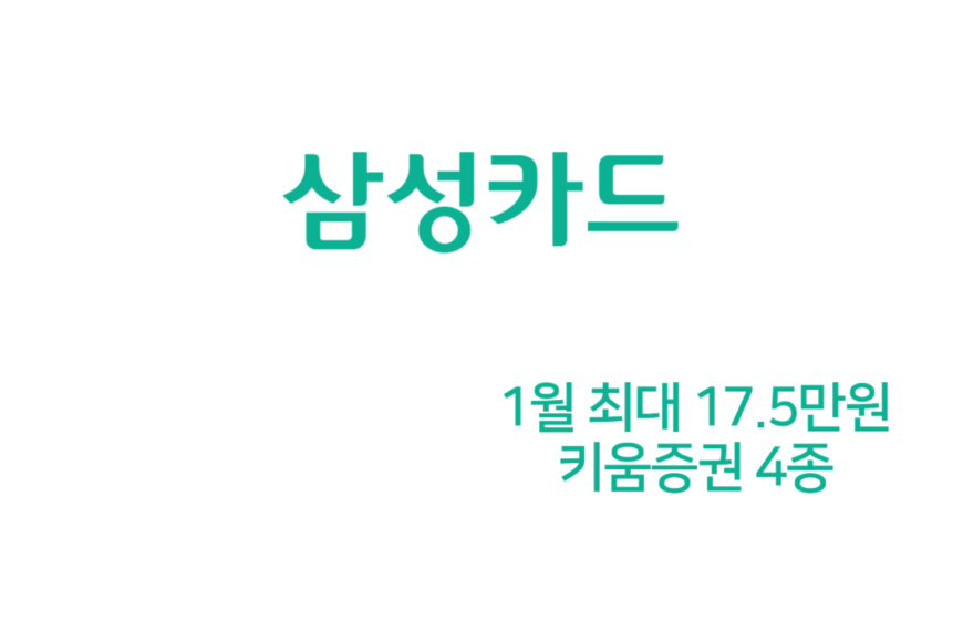 1월 신용카드 캐시백 최대 17.5만원 (삼성카드 키움 LINK PLUS+)