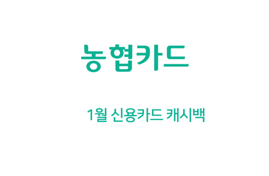 올바른FLEX 1월 신용카드 캐시백 최대 10만원 (NH농협)